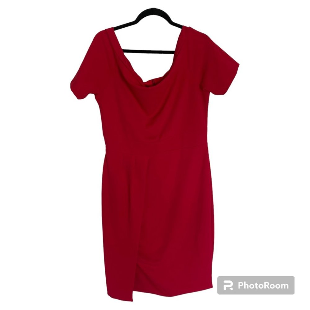Tara Women Red Formal Dress Size US 14 Formal Frock Off Shoulder